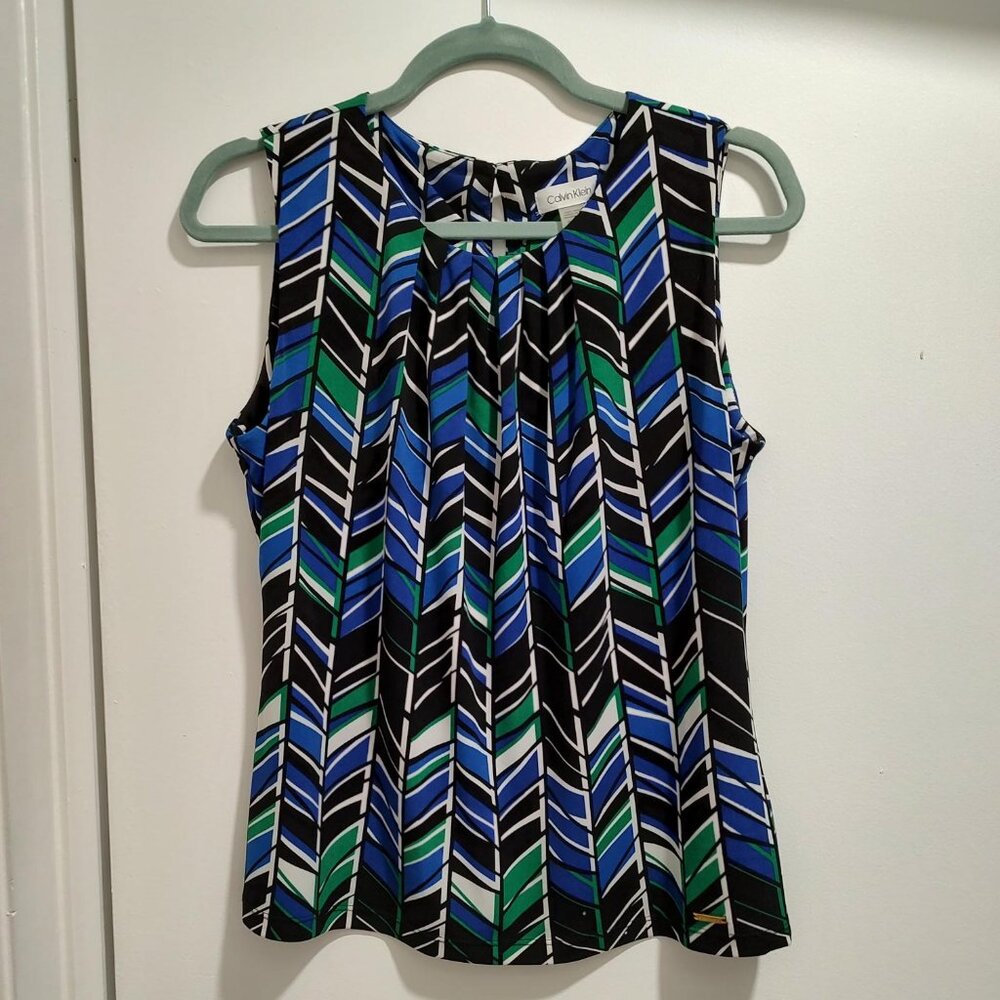 Calvin Klein  Pleated Sleeveless Top PL